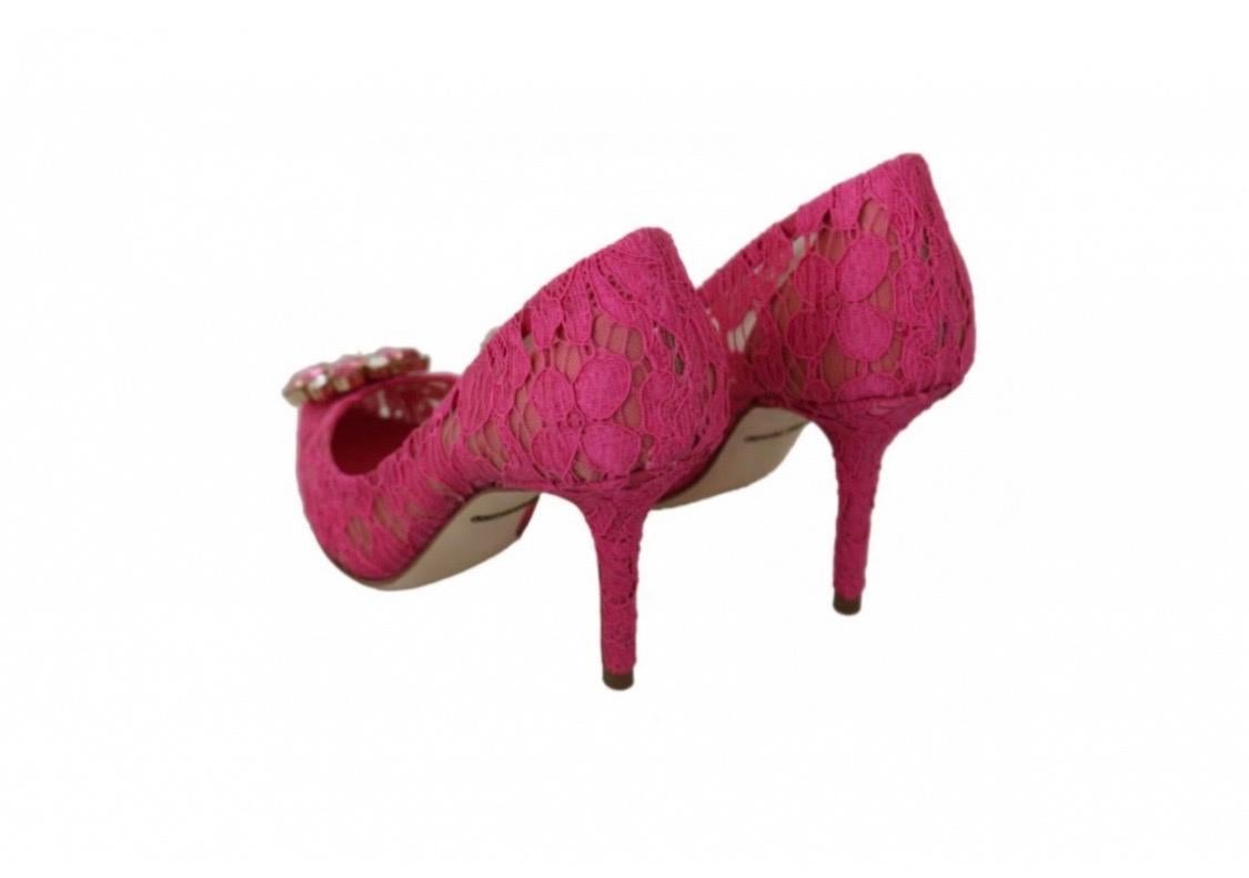 Women's Dolce & Gabbana Pink Heels Pumps Shoes 