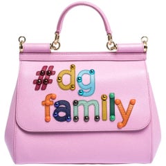 Dolce & Gabbana Pink Leather #dg family Medium Miss Sicily Bag