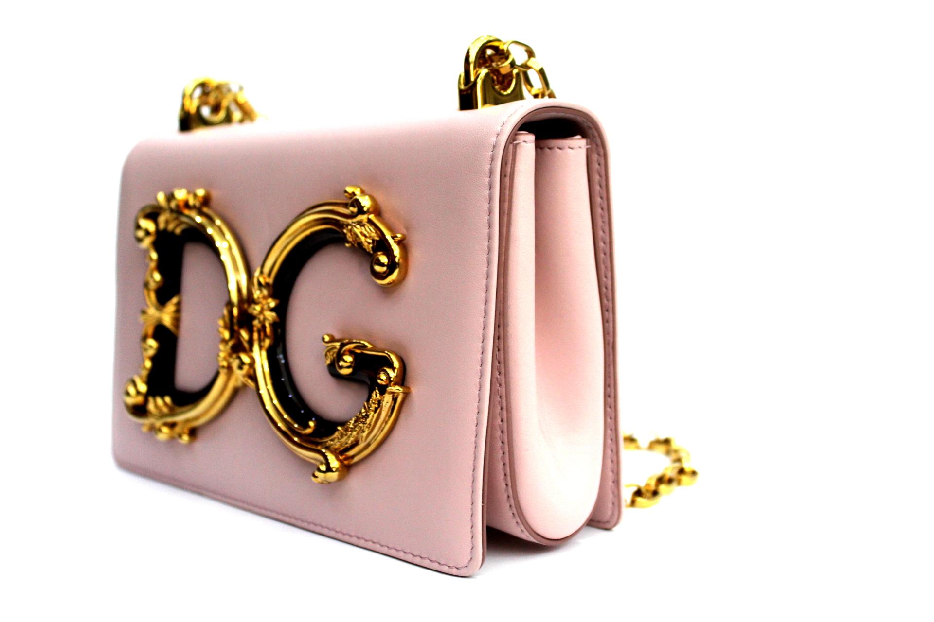 Dolce & Gabbana Pink Leather DG Girls Bag 1