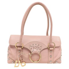 Dolce 
Gabbana Pink Leather Embellished Satchel