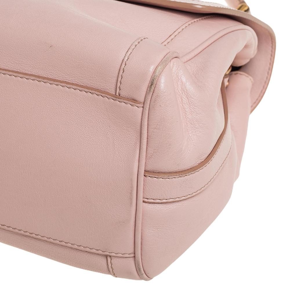 Dolce & Gabbana Rosa Leder Große Miss Bonita Top Handle Tasche 4