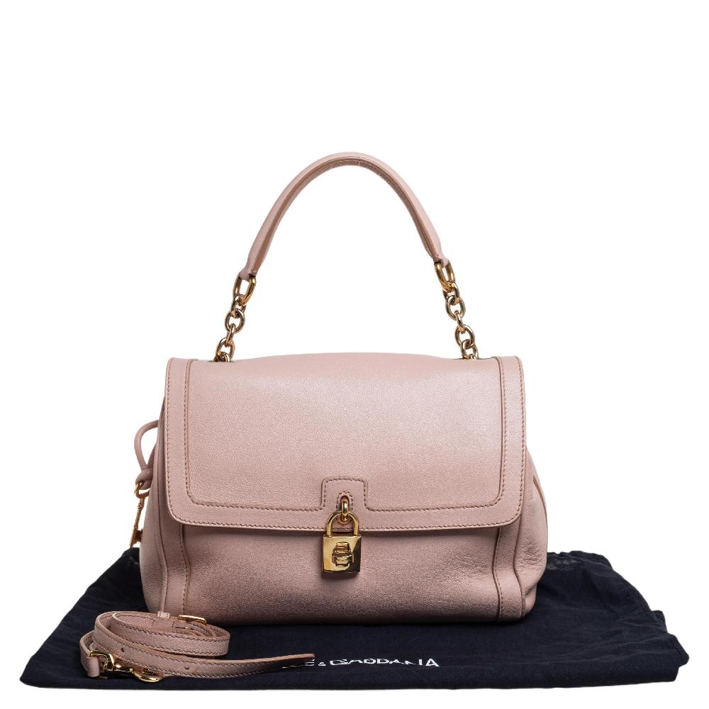 Dolce & Gabbana Rosa Leder Große Miss Bonita Top Handle Tasche 5