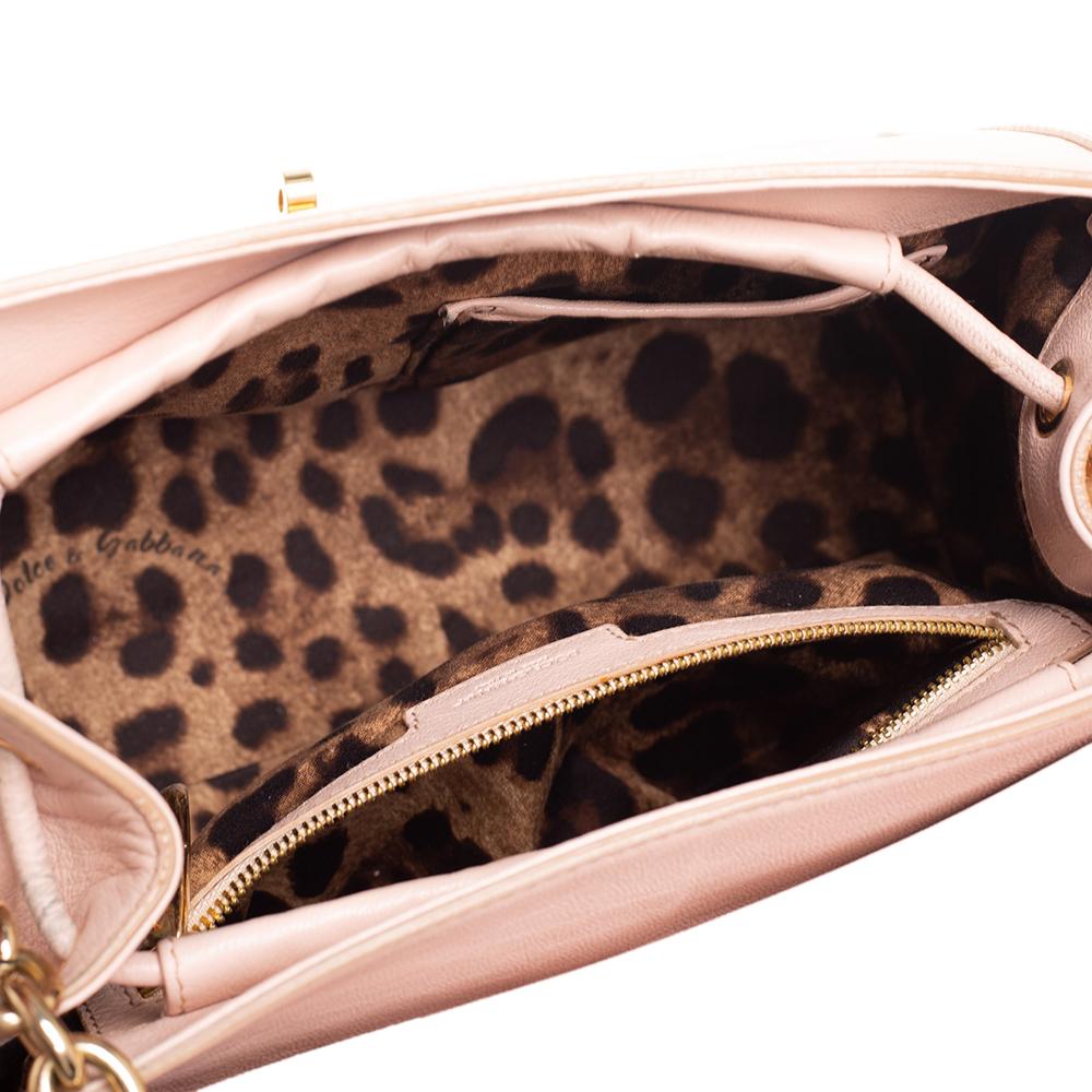 Dolce & Gabbana Rosa Leder Große Miss Bonita Top Handle Tasche Damen