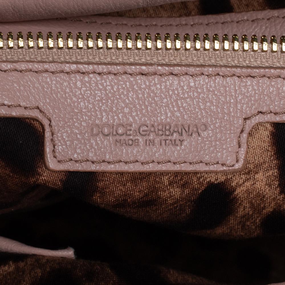 Dolce & Gabbana Rosa Leder Große Miss Bonita Top Handle Tasche 1