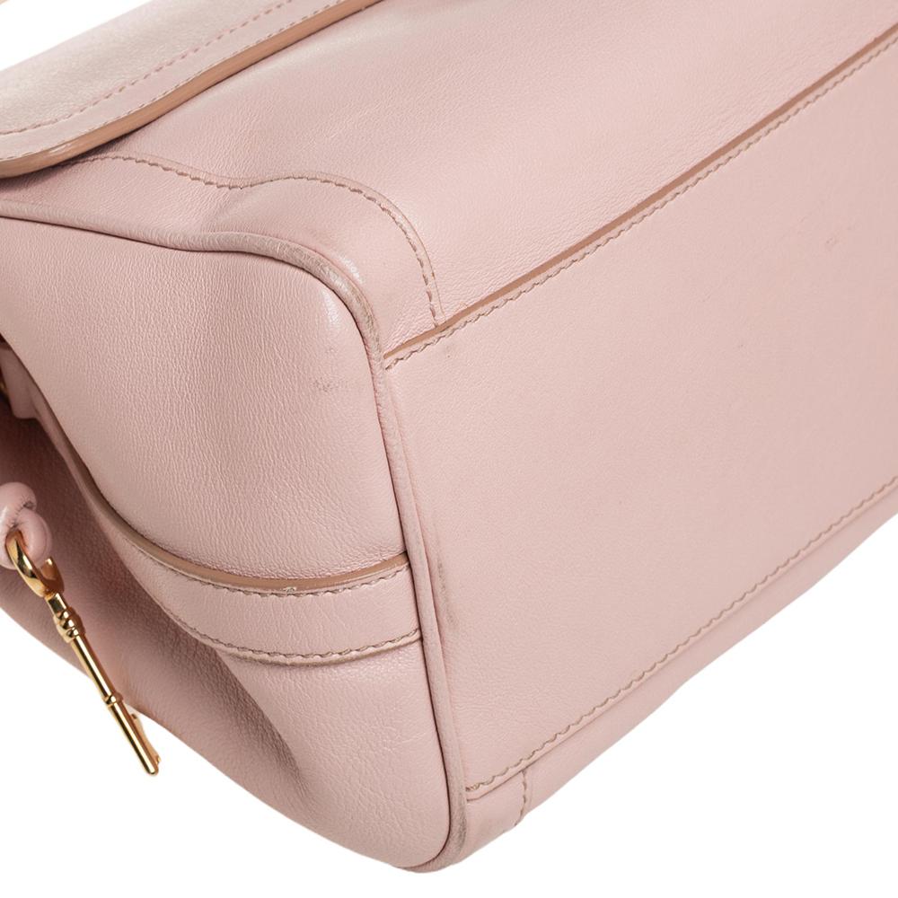 Dolce & Gabbana Rosa Leder Große Miss Bonita Top Handle Tasche 3