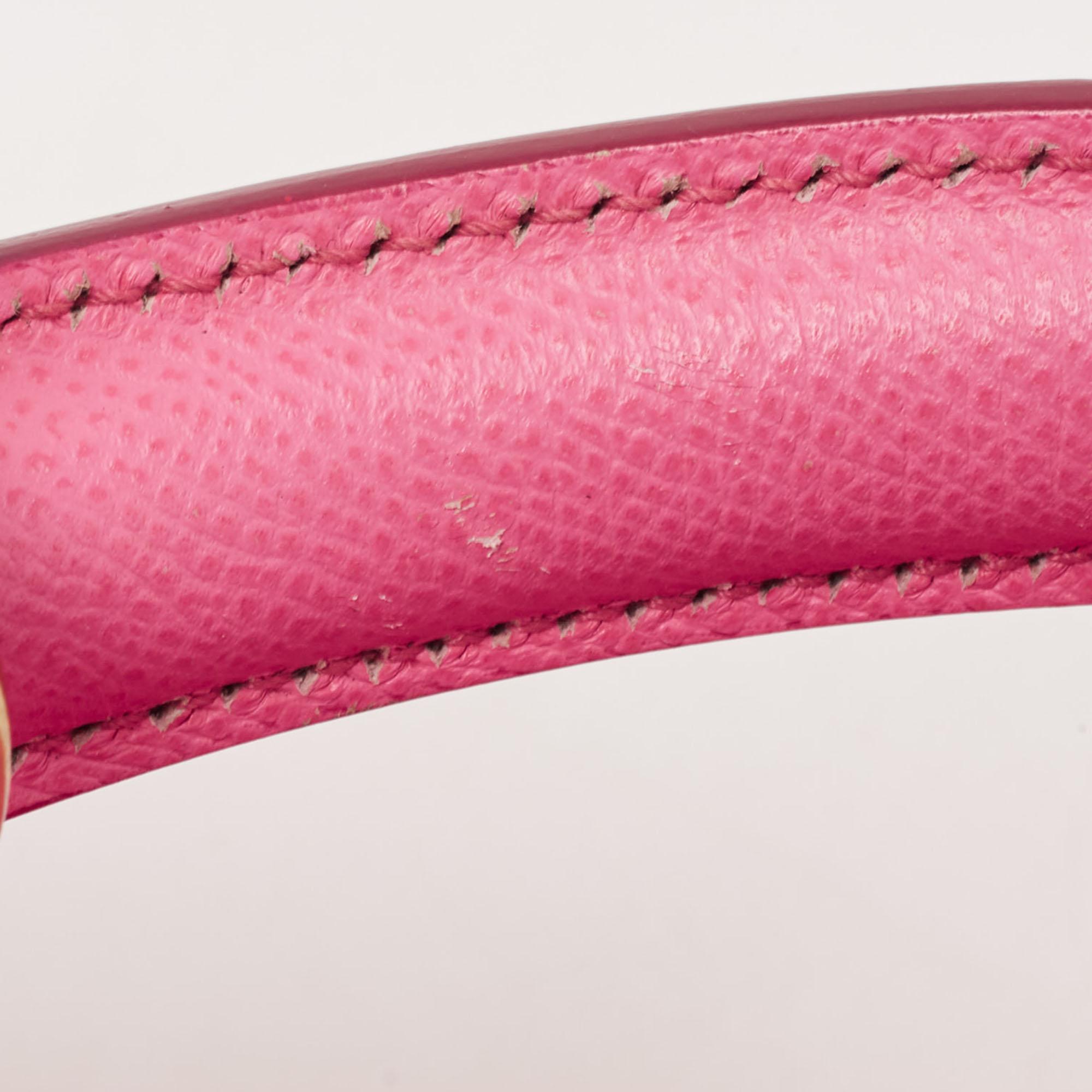 Dolce & Gabbana Pink Leather Medium Miss Sicily Top Handle Bag 8