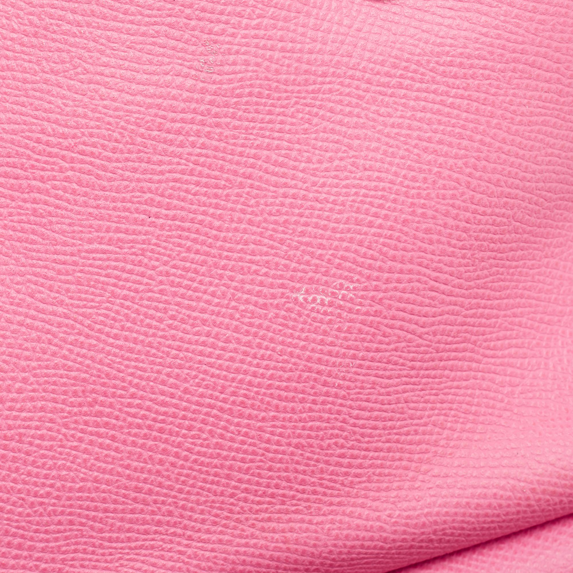Dolce & Gabbana Pink Leather Medium Miss Sicily Top Handle Bag For Sale 9