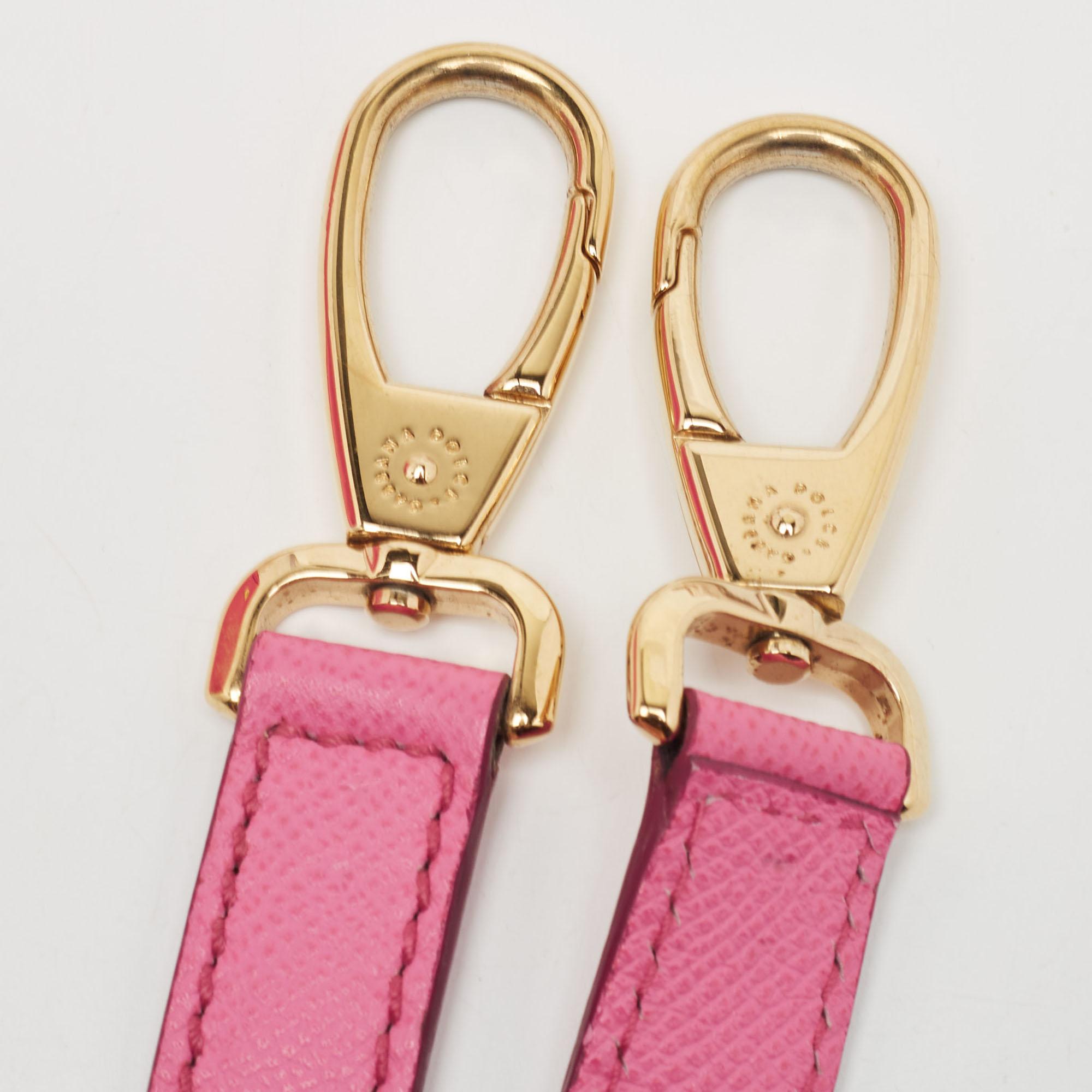 Dolce & Gabbana Pink Leather Medium Miss Sicily Top Handle Bag 5
