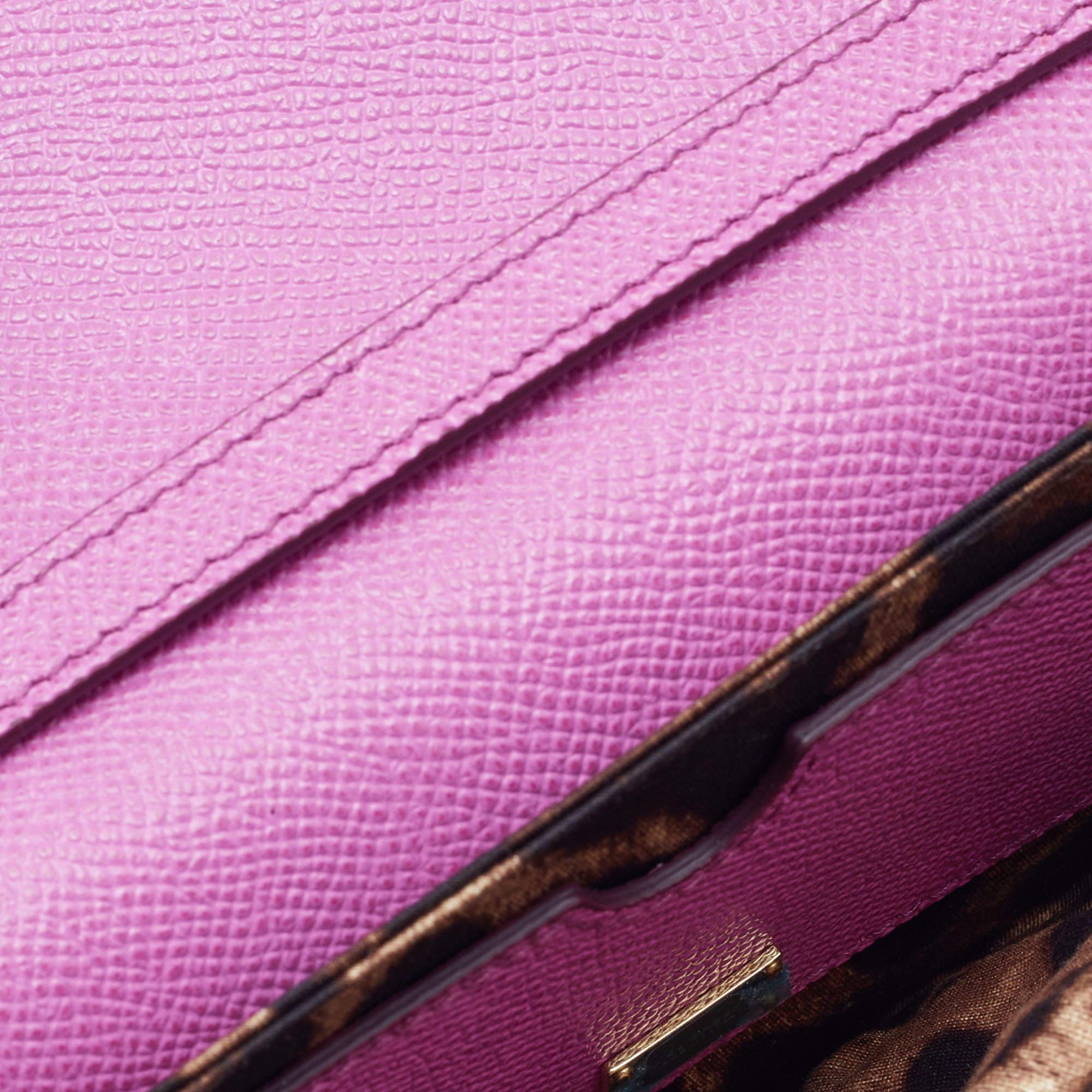 Dolce & Gabbana Pink Leather Mini Dauphine Crossbody Bag 6