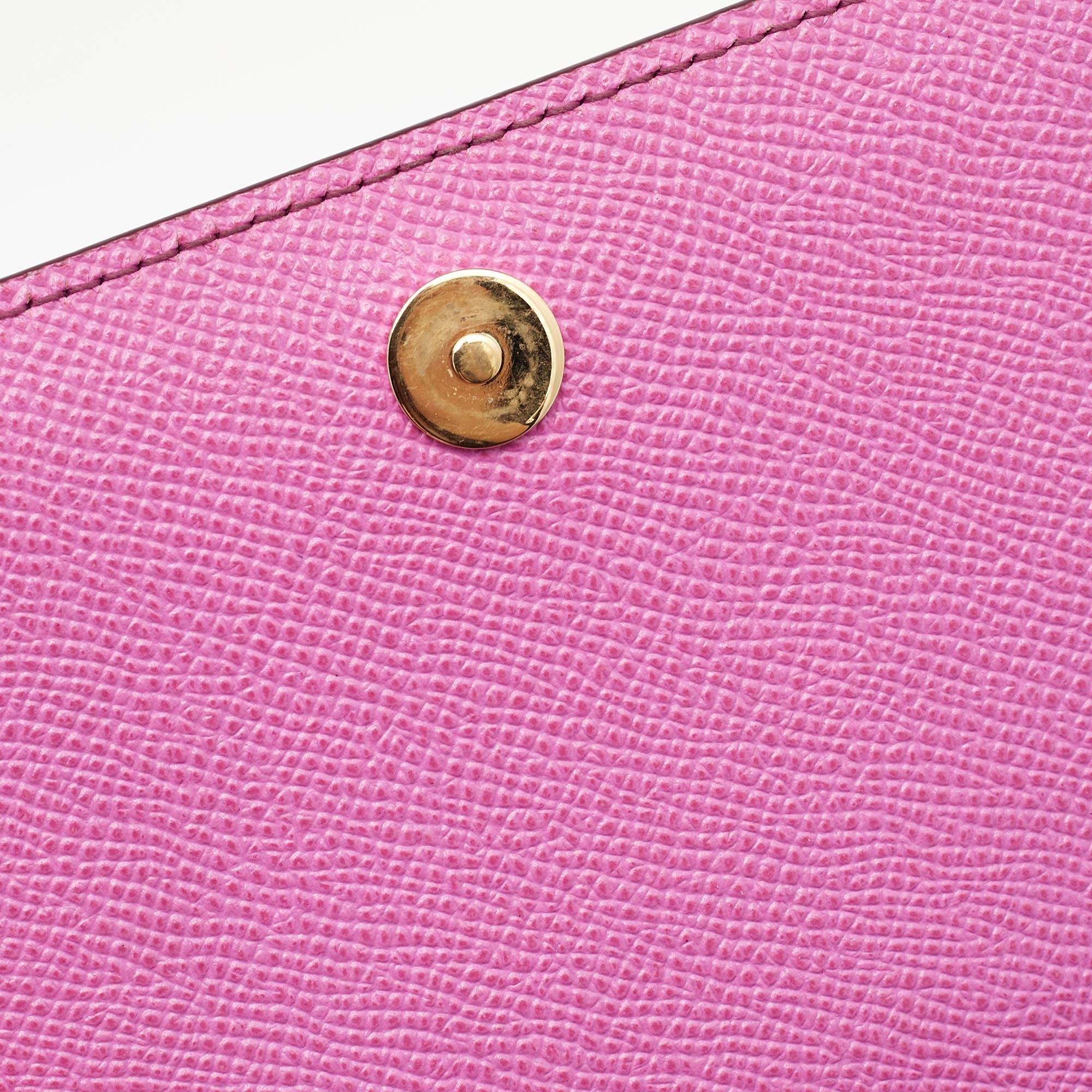 Dolce & Gabbana Pink Leather Mini Dauphine Crossbody Bag 7