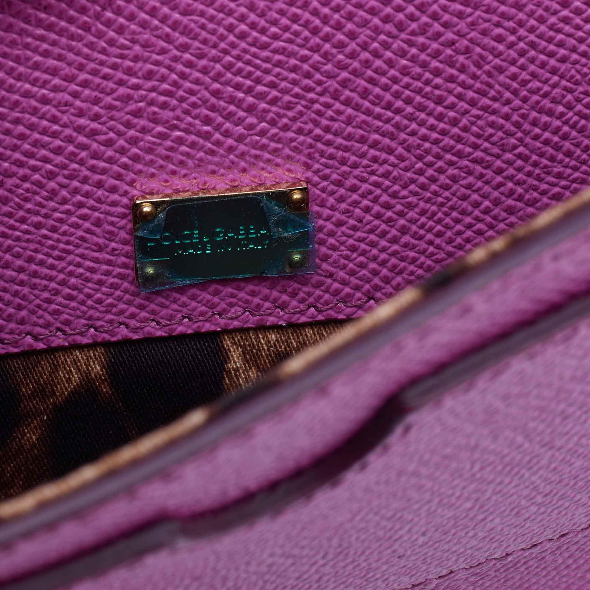 Dolce & Gabbana Pink Leather Mini Dauphine Crossbody Bag 11