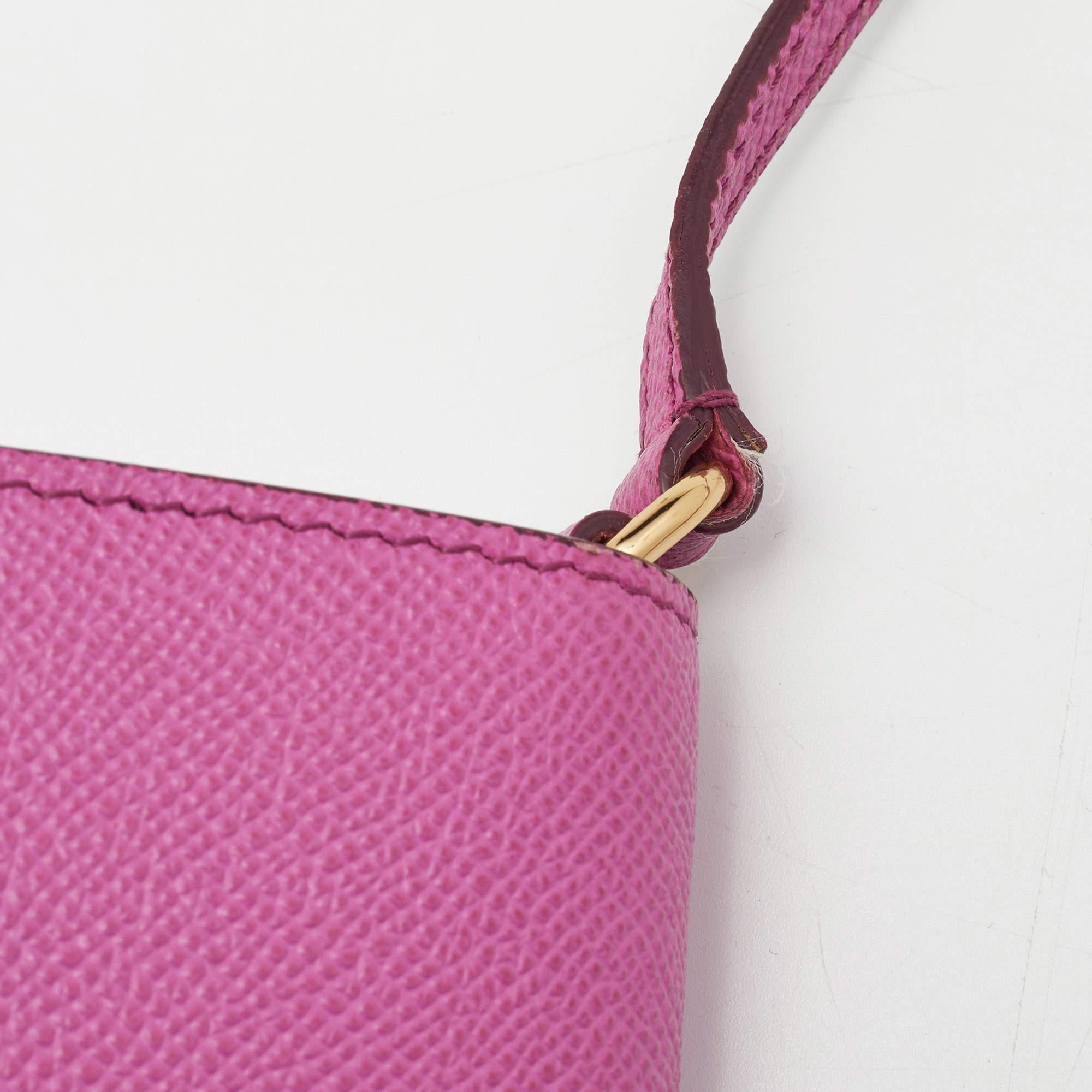 Dolce & Gabbana Pink Leather Mini Dauphine Crossbody Bag 2