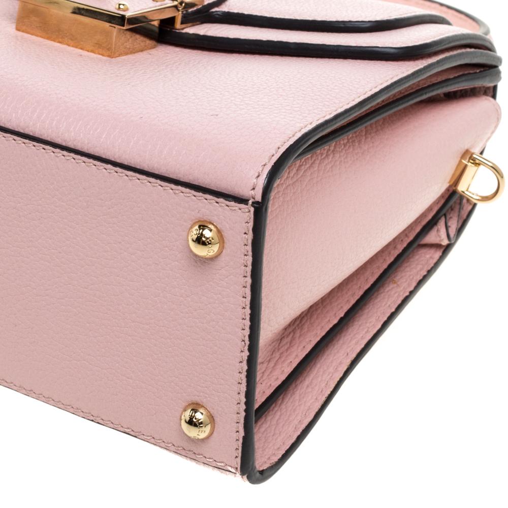 Women's Dolce & Gabbana Pink Leather Mini Greta Top Handle Bag