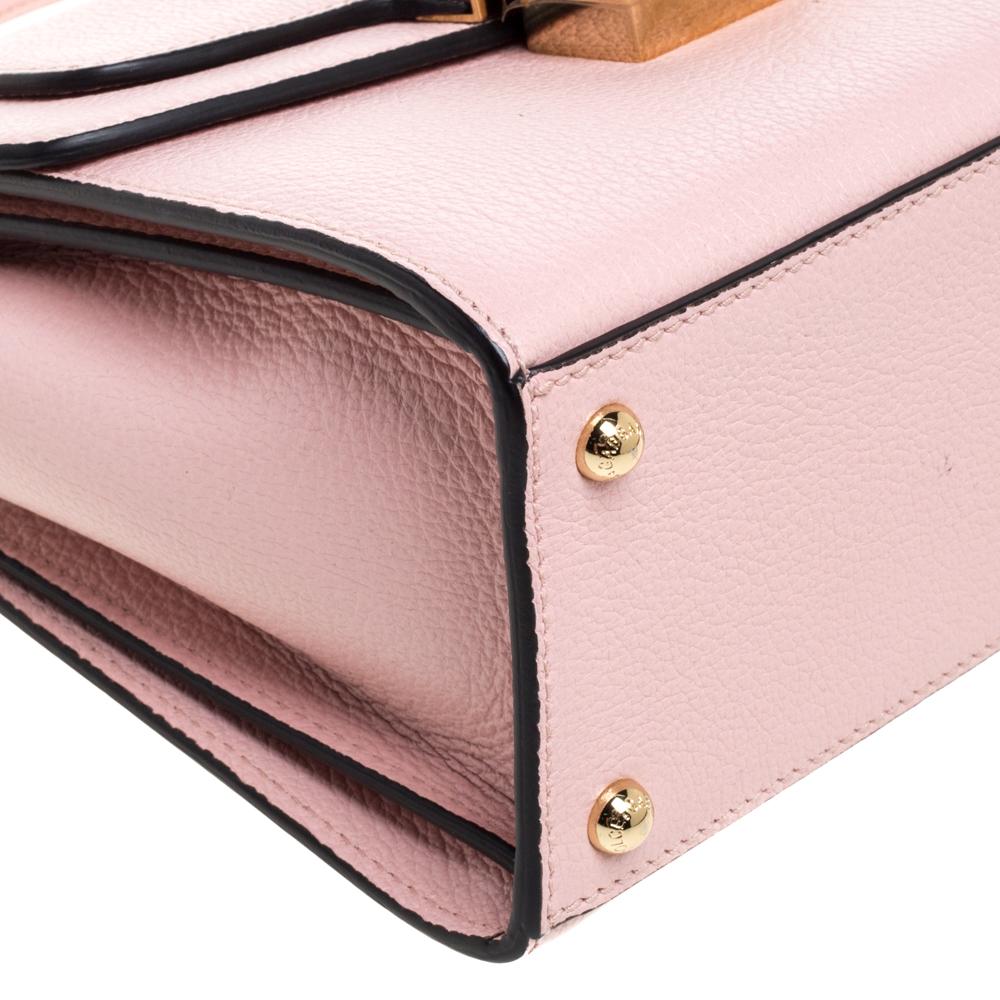 Dolce & Gabbana Pink Leather Mini Greta Top Handle Bag 2