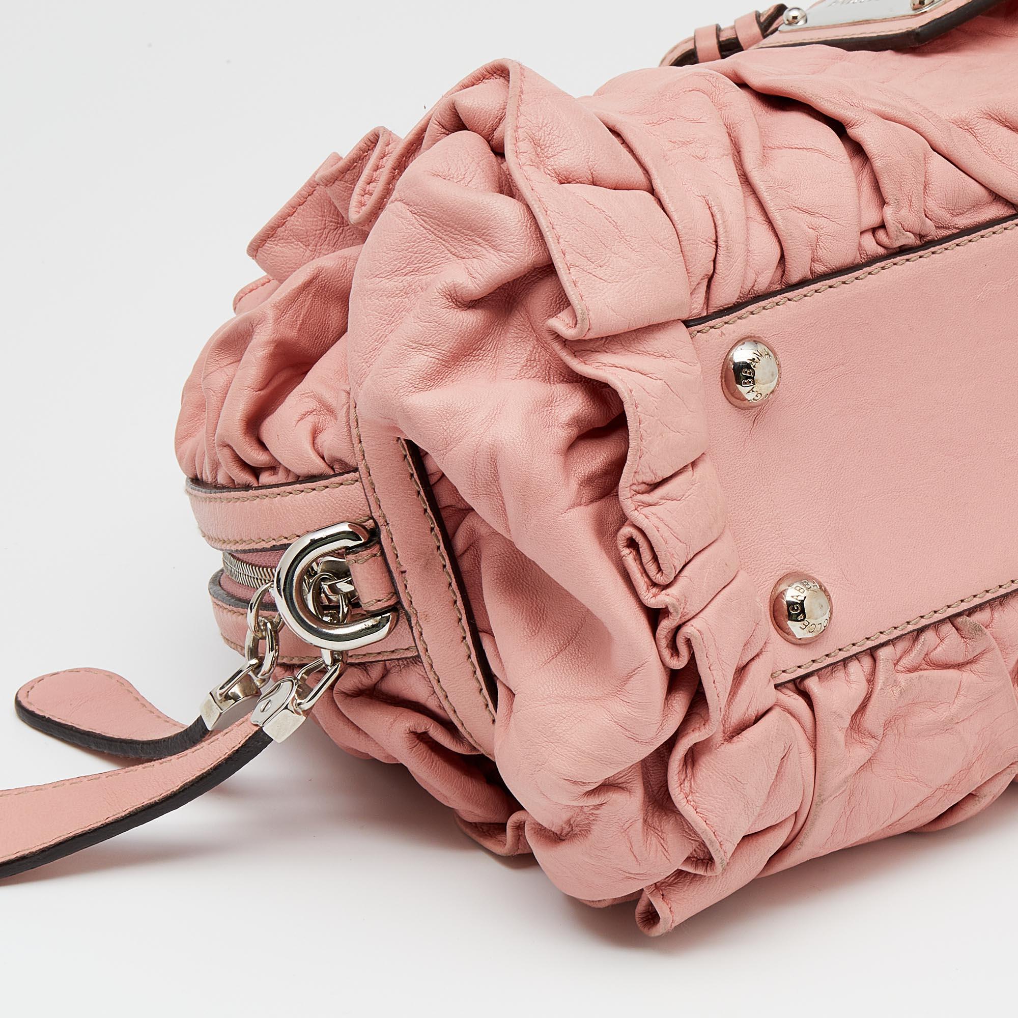 Dolce & Gabbana Pink Leather Miss Rouche Satchel 3