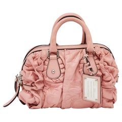 Dolce & Gabbana Pink Leather Miss Rouche Satchel