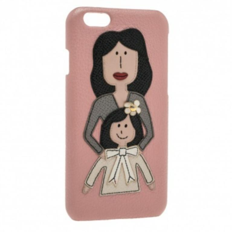 Funda de piel rosa Dolce & Gabbana para iPhone 6 Madre e hija 3