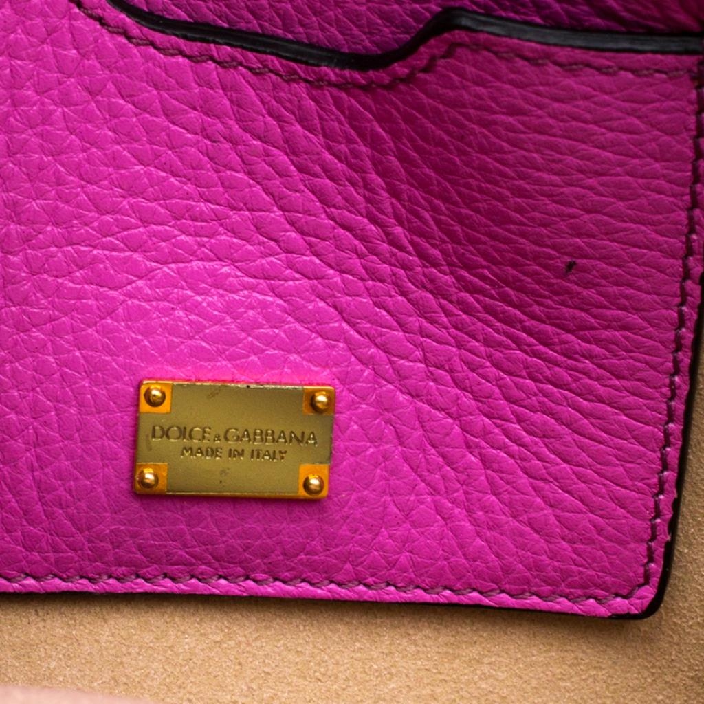 Dolce & Gabbana Pink Leather Rosalia Crossbody Bag 2