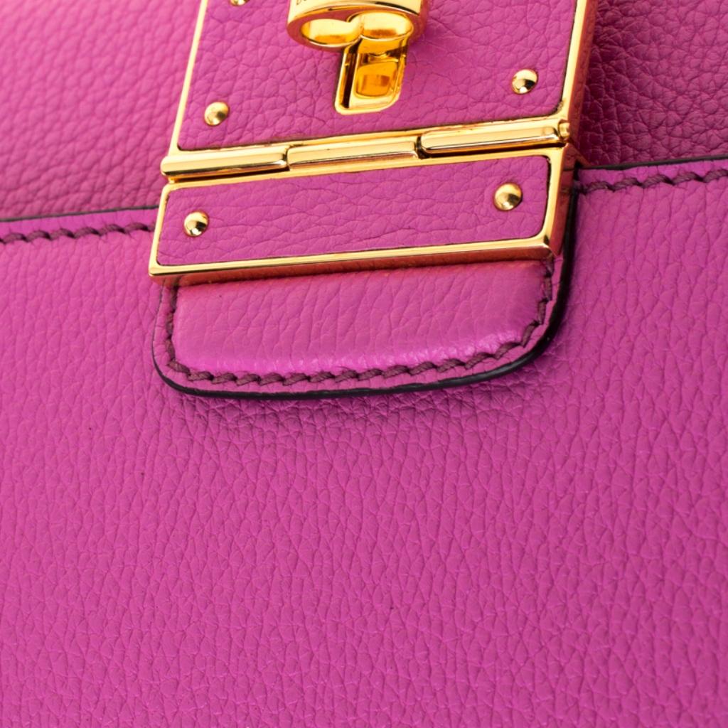 Dolce & Gabbana Pink Leather Rosalia Crossbody Bag 3
