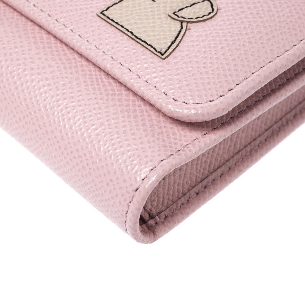 Dolce & Gabbana Pink Leather Smartphone Family Sicily Von Bag 4