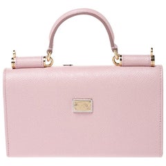 Dolce & Gabbana Pink Leather Smartphone Family Sicily Von Bag