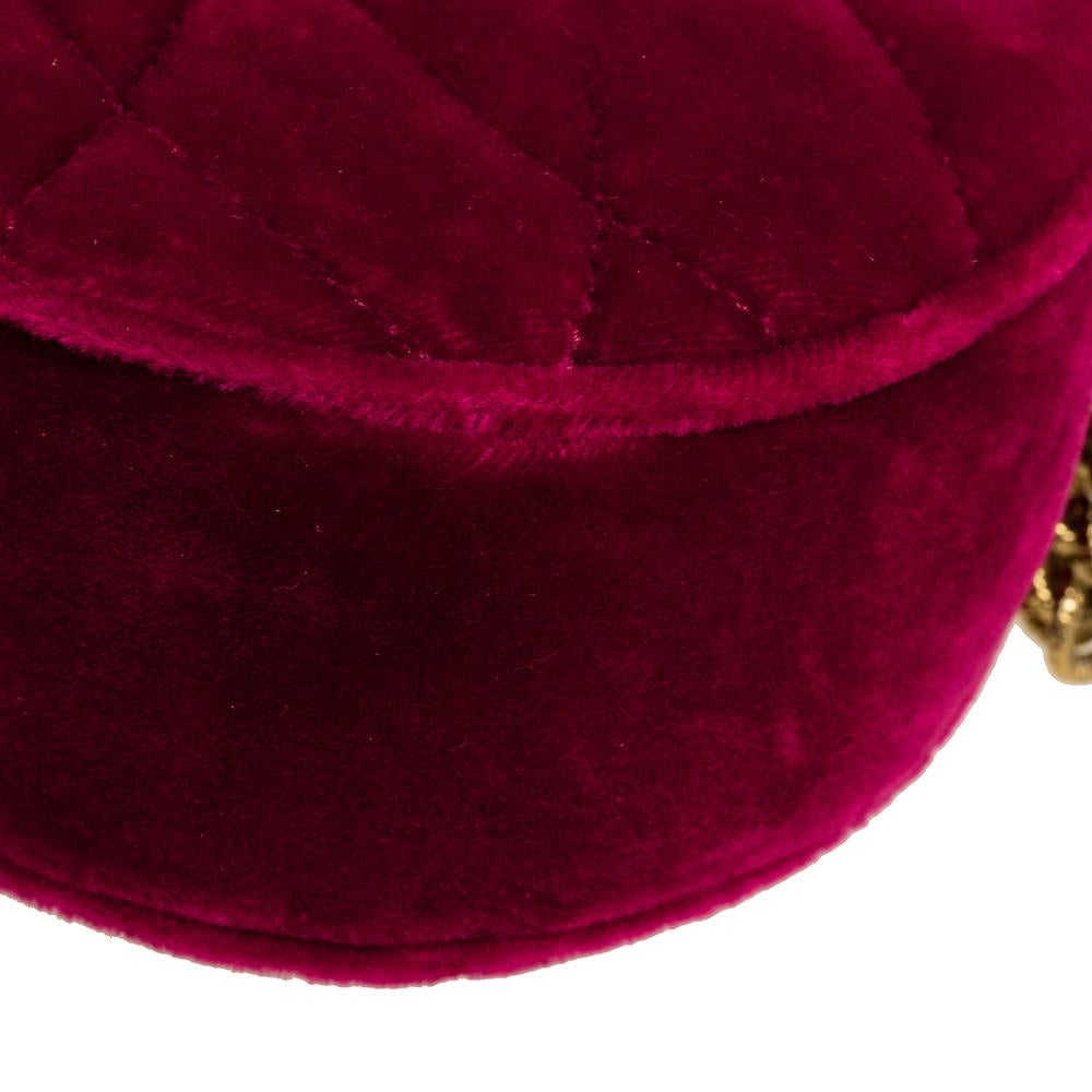 Women's Dolce & Gabbana Pink Matelassé Velvet Devotion Camera Crossbody Bag