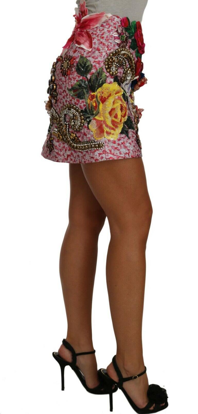 Dolce & Gabbana Multicolor Crystal Embellished Mini Dress