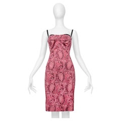 Dolce & Gabbana Rosa Body-Con-Kleid mit Paisleymuster