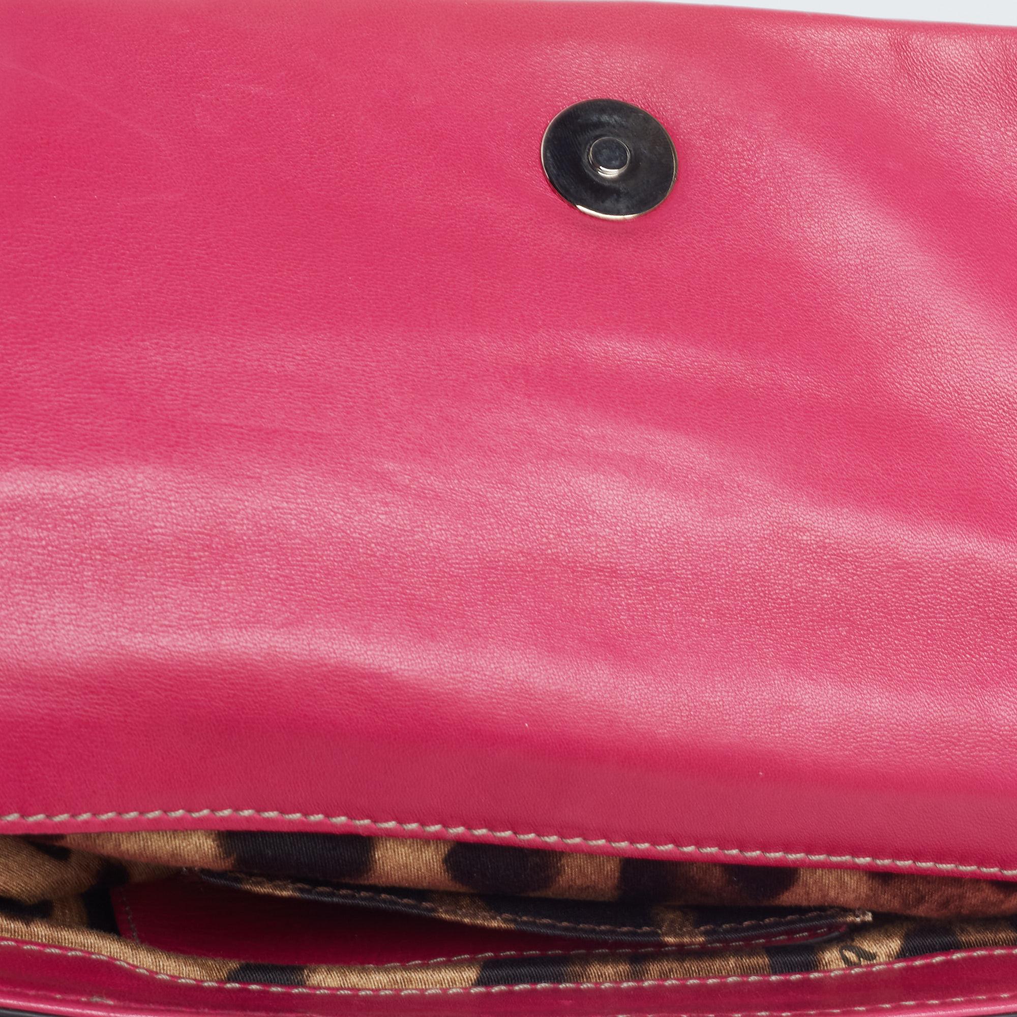 Dolce & Gabbana Pink Patent Leather Miss Martini Shoulder Bag 5