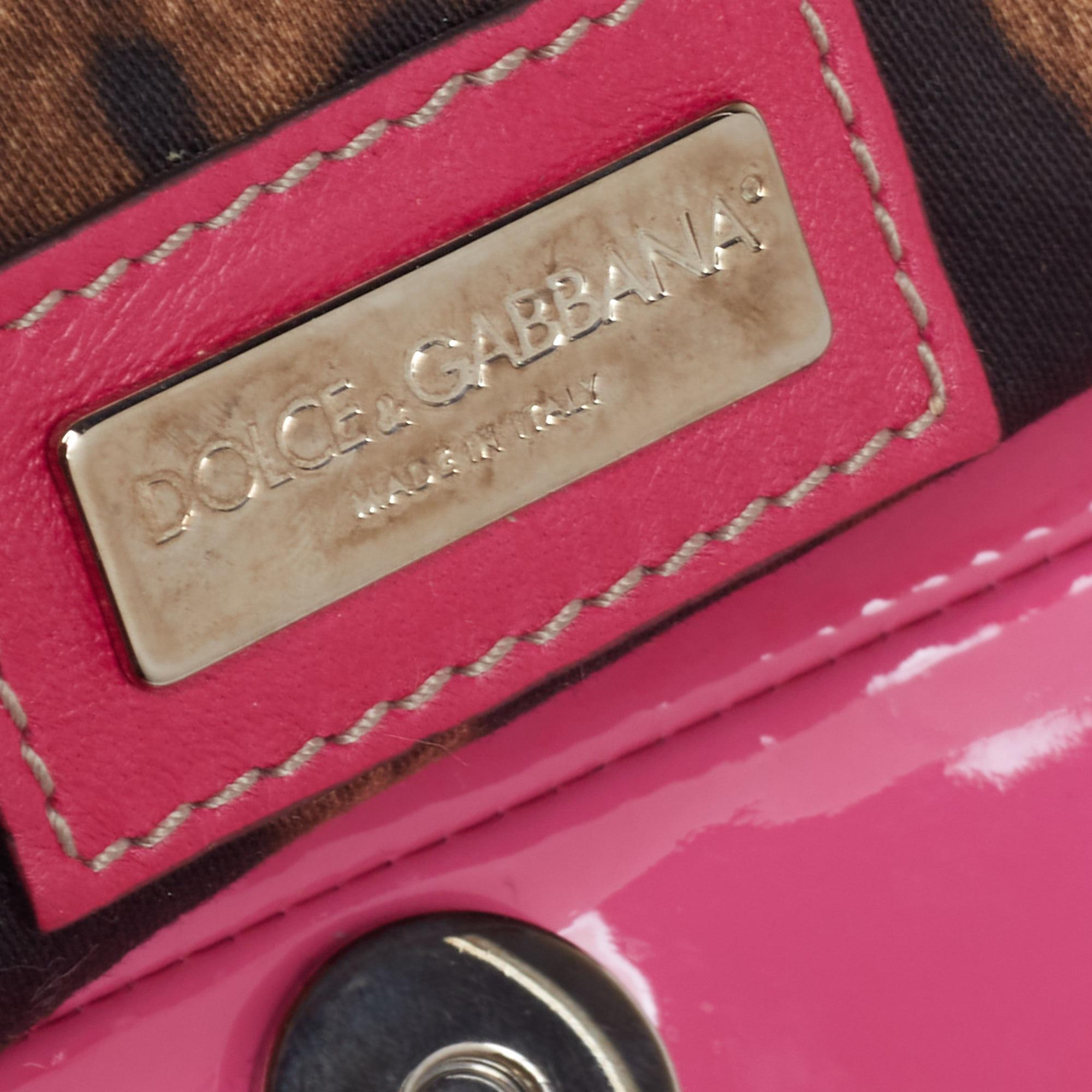 Dolce & Gabbana Pink Patent Leather Miss Martini Shoulder Bag 6