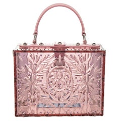 Dolce & Gabbana Pink Plexiglass Cinderella Top Handle Bag