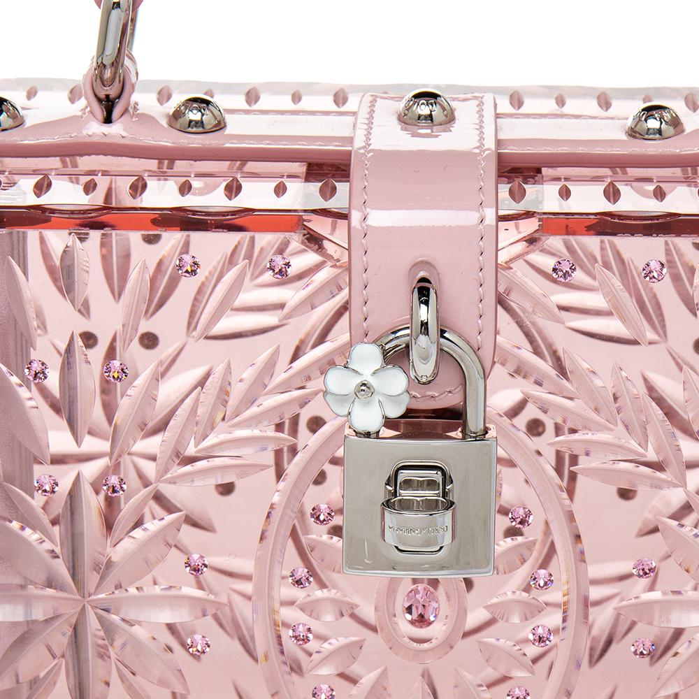 Dolce & Gabbana Pink Plexiglass Cinderella Top Handle Bag 1