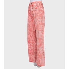 Dolce & Gabbana Pink Printed Jeans IT46  XL