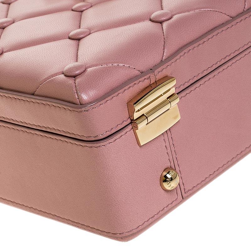 Dolce & Gabbana Pink Quilted Leather Box Top Handle Bag 1