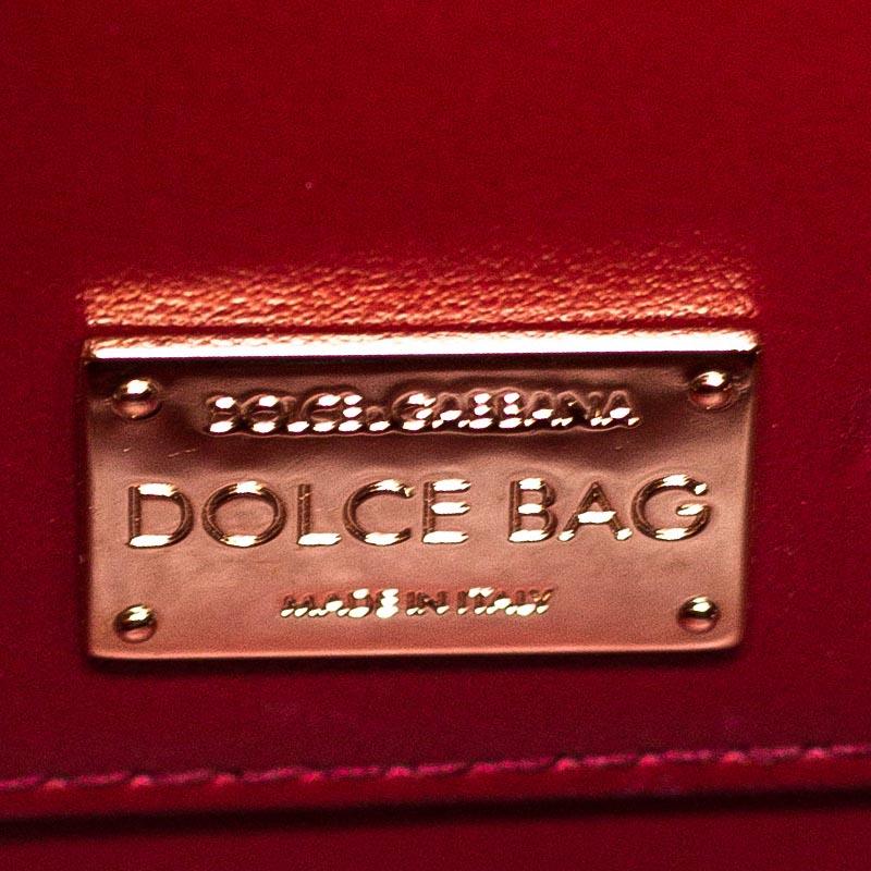 Dolce & Gabbana Pink Quilted Leather Box Top Handle Bag 4