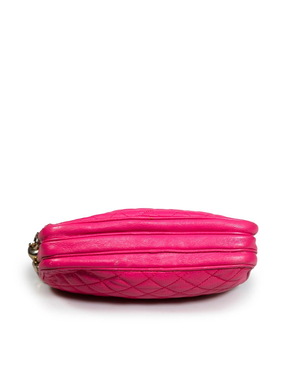 Women's Dolce & Gabbana Pink Quilted Lily Glam Clutch For Sale