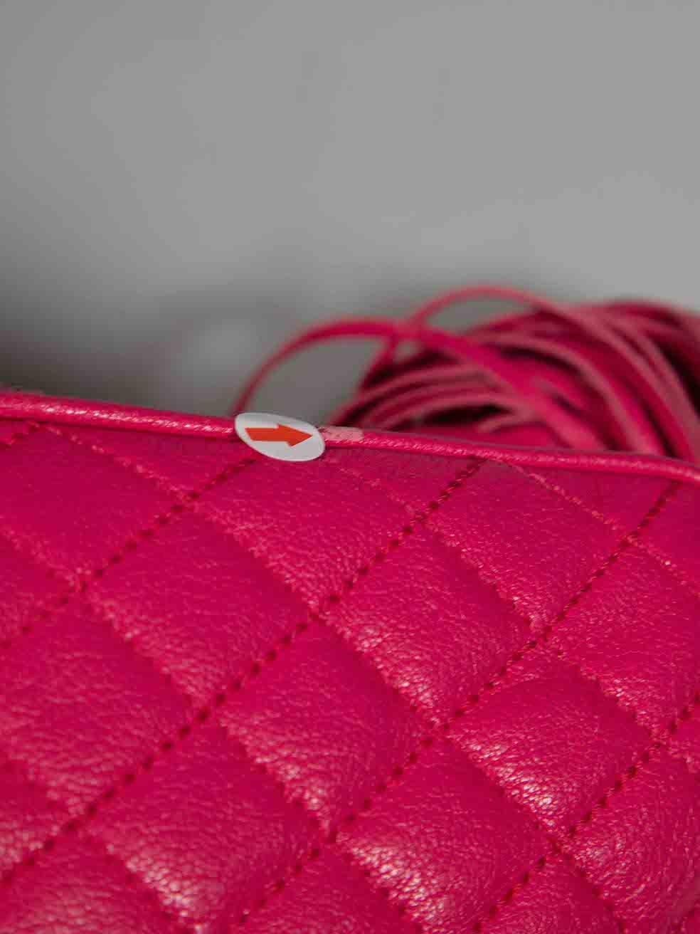 Dolce & Gabbana Pink Quilted Lily Glam Clutch For Sale 4