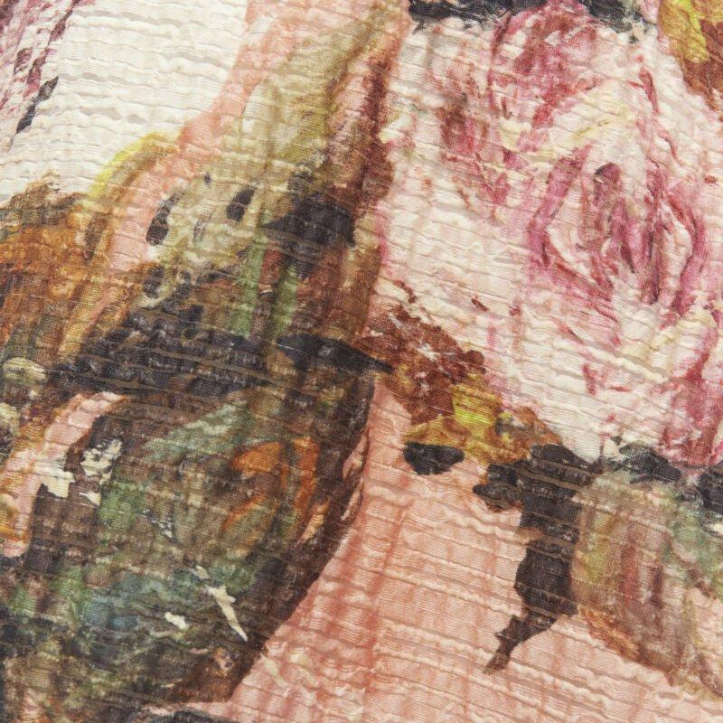 DOLCE GABBANA rosa cloque deshuesado corsé vestido de cóctel sin tirantes IT36 XS en venta 3