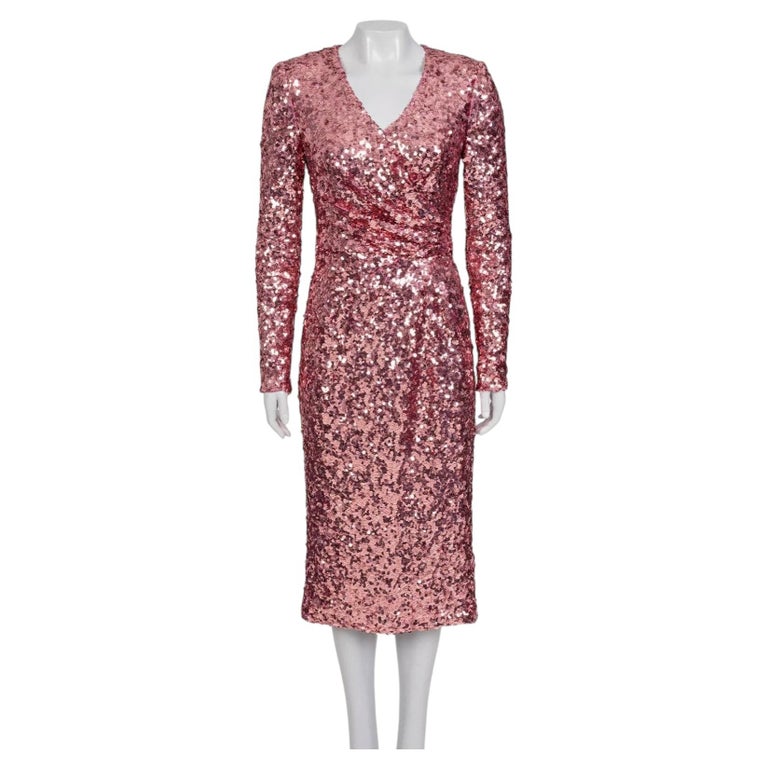 dolce and gabbana pink sequin dress Dolce & Gabbana Pink Sequin Dress