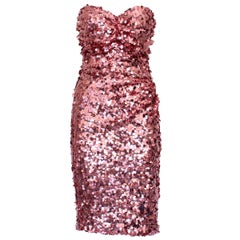 Dolce and Gabbana Pink Sequins Dress IT 42 at 1stDibs | dolce and ...