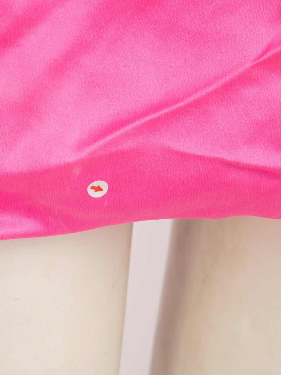 Dolce & Gabbana Mini robe froncée en soie rose Taille XS en vente 5