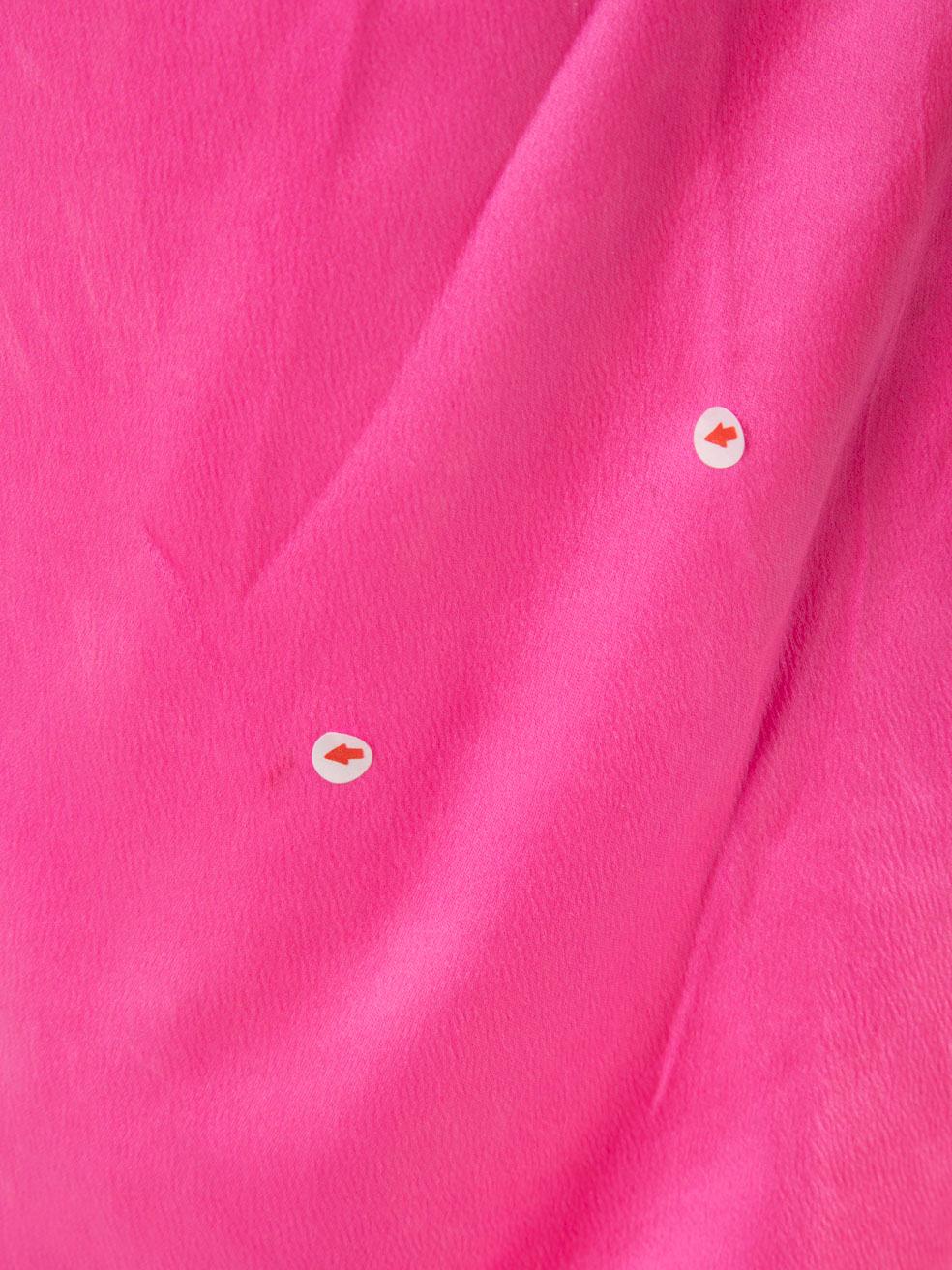 Dolce & Gabbana Mini robe froncée en soie rose Taille XS en vente 1