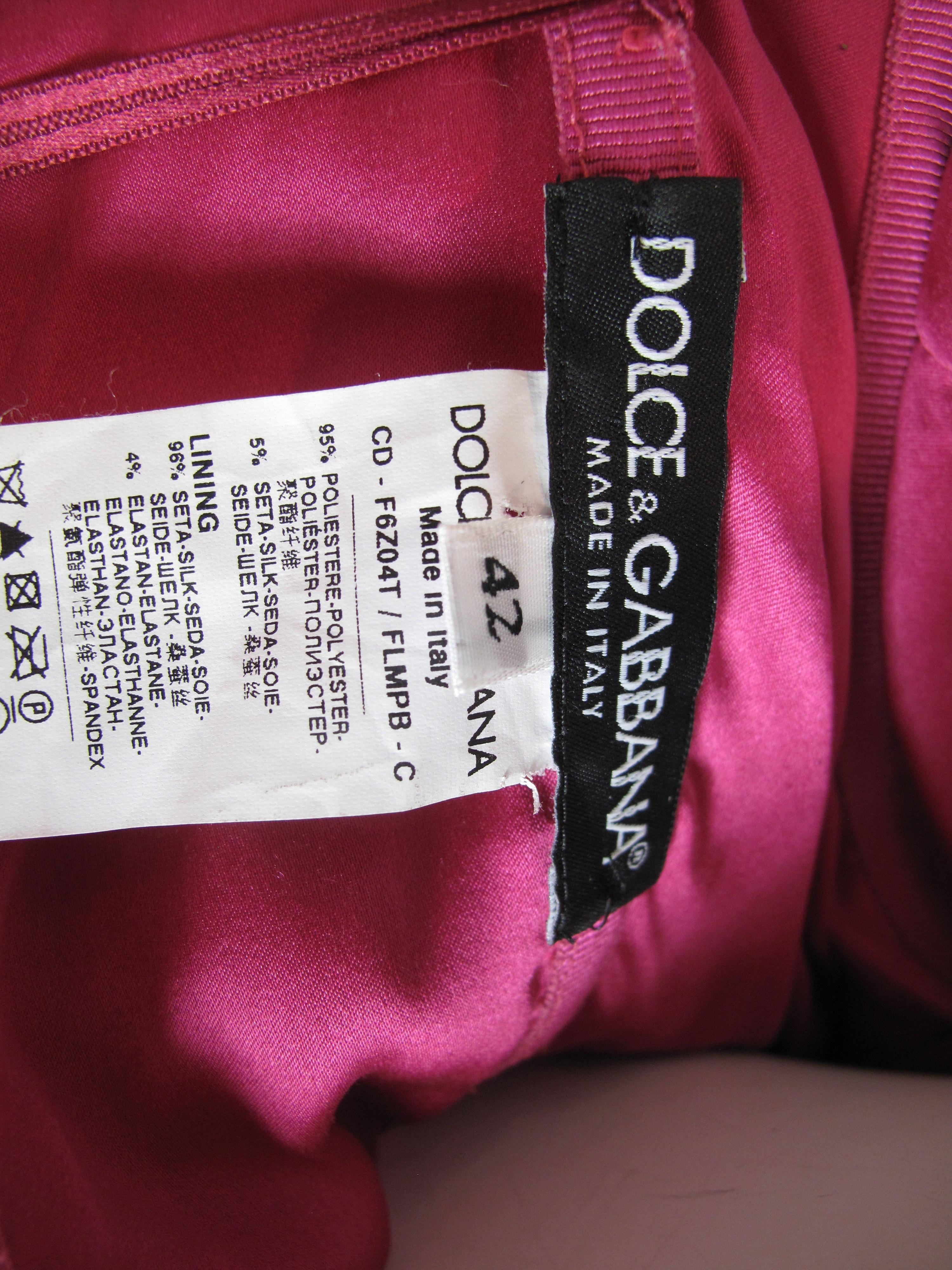 Dolce & Gabbana Pink Strapless Sequin Dress In Excellent Condition In Austin, TX