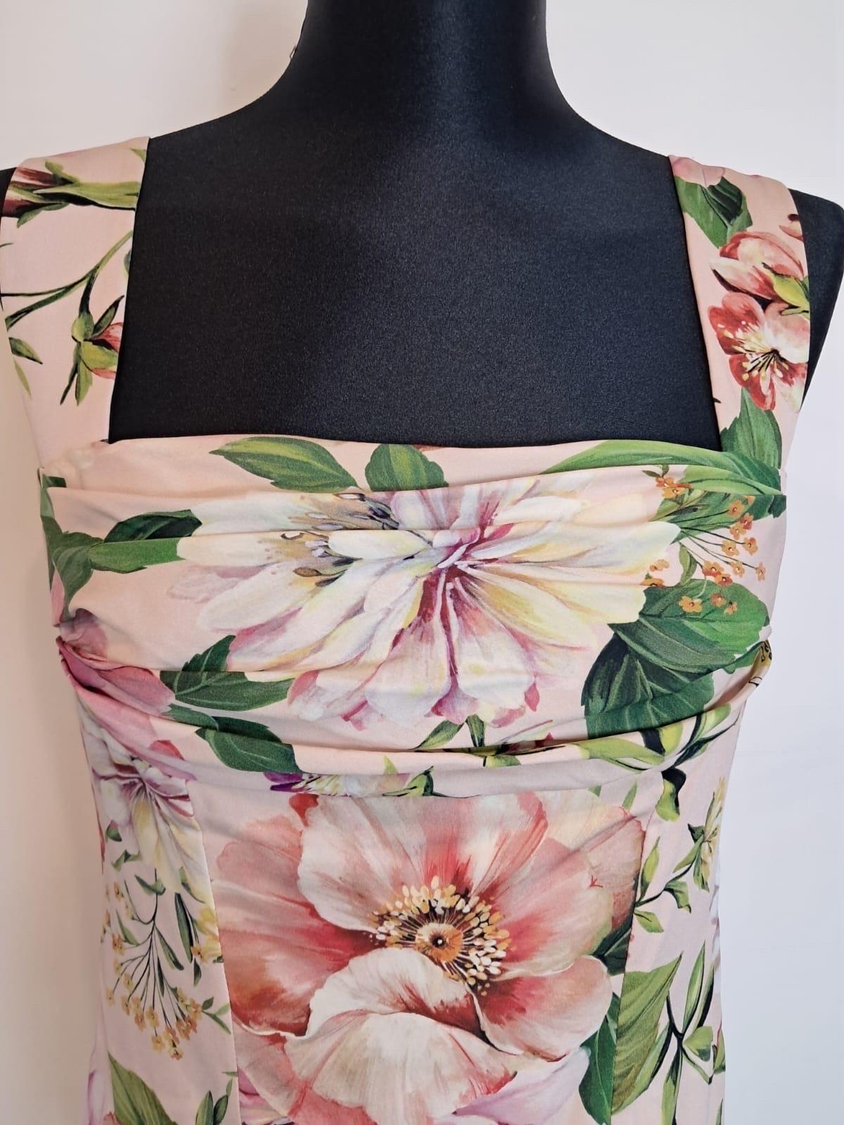 Marrone Dolce & Gabbana Top rosa con motivo floreale. in vendita