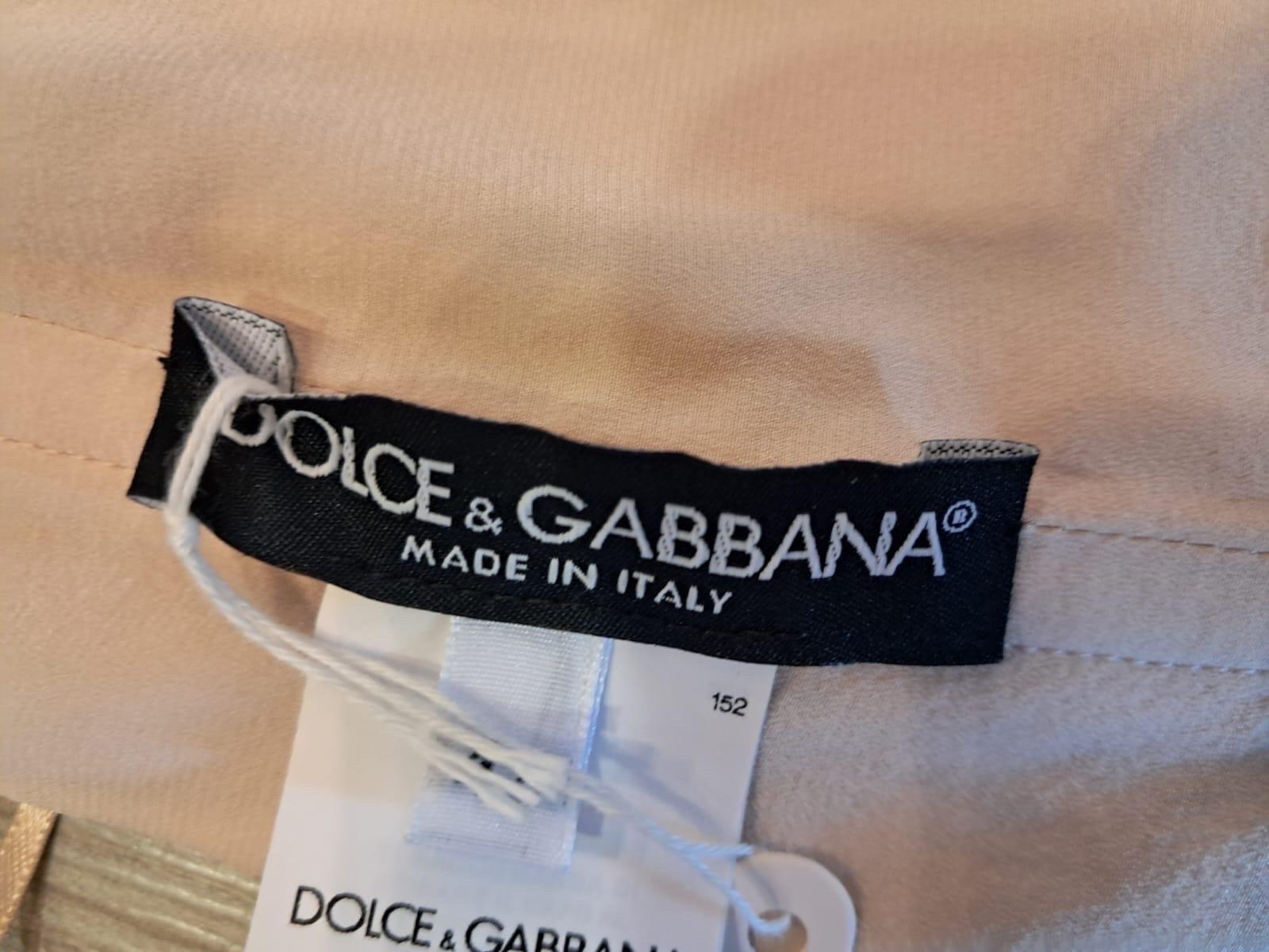 Dolce & Gabbana Top rosa con motivo floreale. in vendita 3