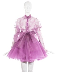 Dolce & Gabbana pink tulle skirt and blouse evening ensemble, ss 1992