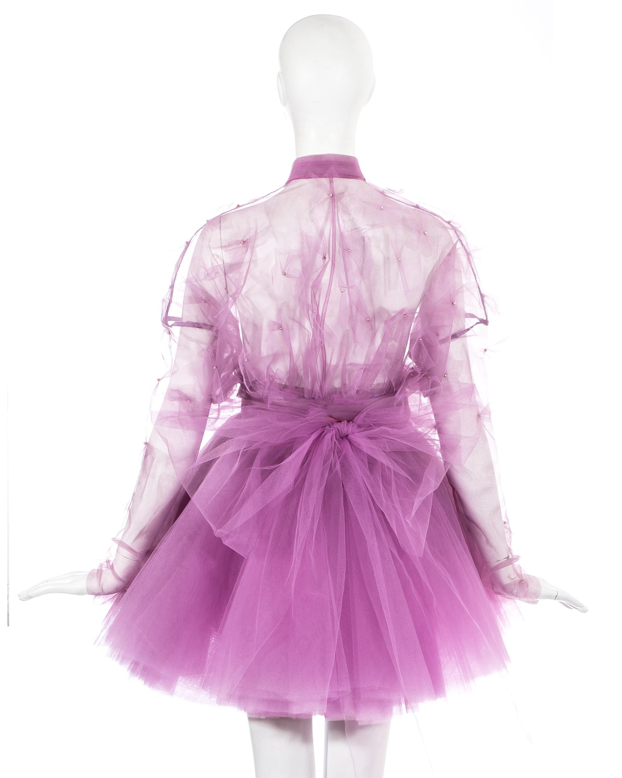 Dolce & Gabbana pink tulle skirt and blouse evening ensemble, ss 1992 2