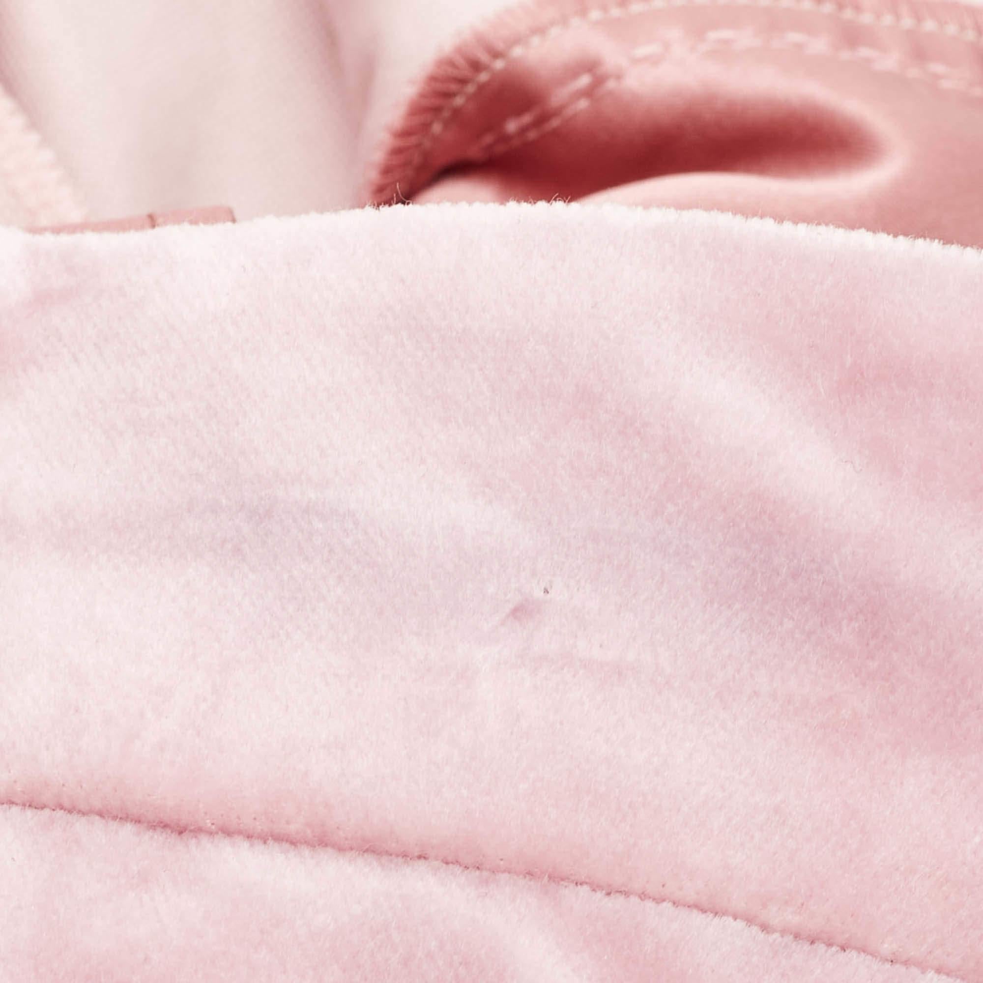 Women's Dolce & Gabbana Pink Velvet Tapered Trousers M For Sale