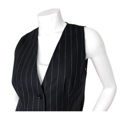 Dolce & Gabbana Pinstripe Button-Down Vintage Vest