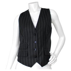 Dolce & Gabbana Pinstripe Button-Down Vintage Vest